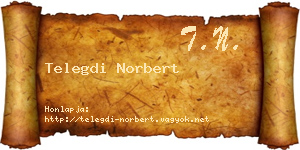 Telegdi Norbert névjegykártya