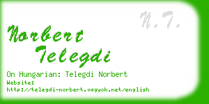 norbert telegdi business card